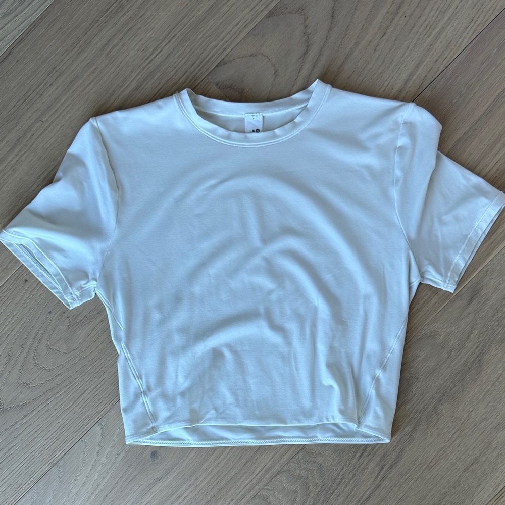 Lululemon Athletica White Crop Top